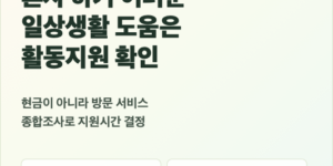 2026년 장애인활동지원 신청 대상과 본인부담금 확인 안내 썸네일