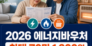 2026 기초생활수급자 에너지바우처 대상 금액 신청방법 안내